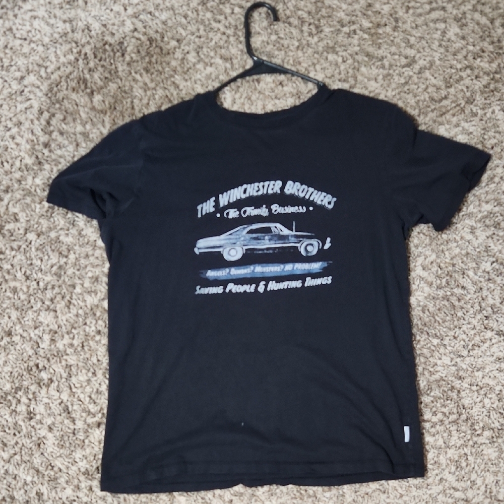 Black Short Sleeve Tee with Classic Car Graphic